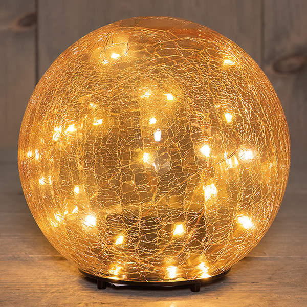 Oplaadbare bal | Ø 12 cm | Craquele | 3000-6000K | Dimbaar | Amber LCO00678 - 1
