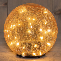 Oplaadbare bal | Ø 12 cm | Craquele | 3000-6000K | Dimbaar | Amber LCO00678