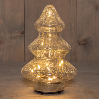 Oplaadbare kerstboom | 21 cm cm | Craquele | 3000-6000K | Dimbaar | Helder LCO00676