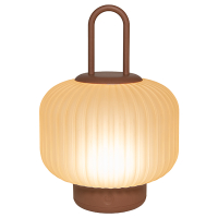 Oplaadbare lantaarn | 25 cm | 3000-6000K | Dimbaar | IP44 | Glas | Terracotta LCO00628