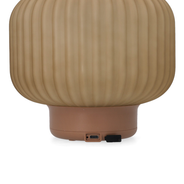 Oplaadbare lantaarn | 25 cm | 3000-6000K | Dimbaar | IP44 | Glas | Terracotta LCO00628 - 2