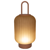 Oplaadbare lantaarn | 33 cm | 3000-6000K | Dimbaar | IP44 | Glas | Terracotta LCO00630