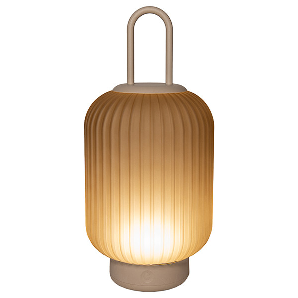Oplaadbare lantaarn | 33 cm | 3000-6000K | Dimbaar | IP44 | Glas | Zand LCO00629 - 1