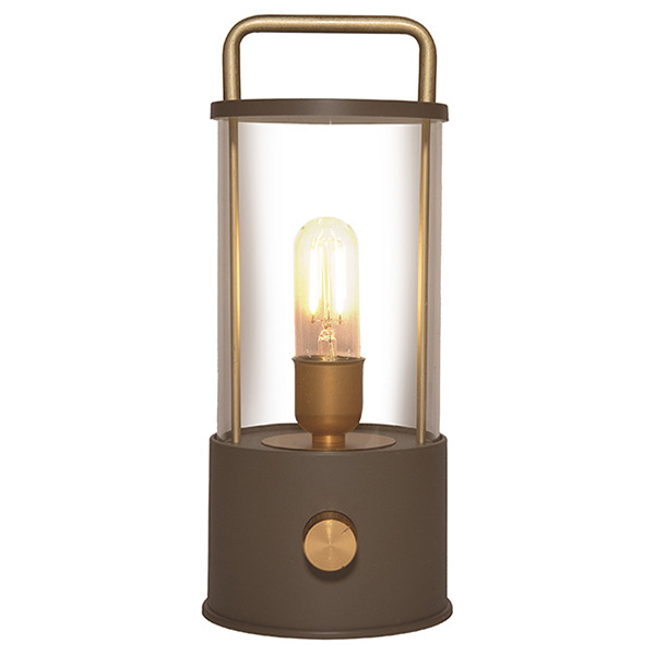 Oplaadbare lantaarn modern | 25 cm | 3000-6000K | Dimbaar | IP44 | Taupe LCO00623 - 1