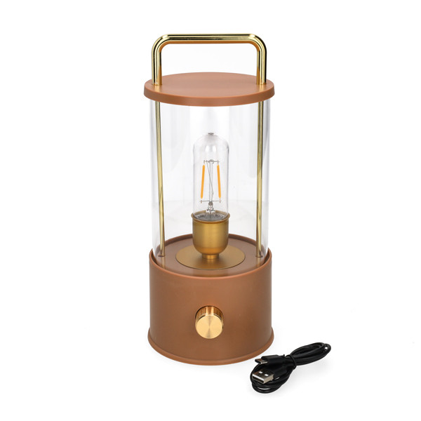 Oplaadbare lantaarn modern | 25 cm | 3000-6000K | Dimbaar | IP44 | Terracotta LCO00626 - 3