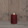 Oplaadbare led kaars 7,5 x 10 cm | Bordeaux | Bewegende vlam
