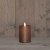 Oplaadbare led kaars 7,5 x 10 cm | Brons | Bewegende vlam