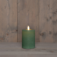 Oplaadbare led kaars 7,5 x 10 cm | Jade Groen | Bewegende vlam LCO00572