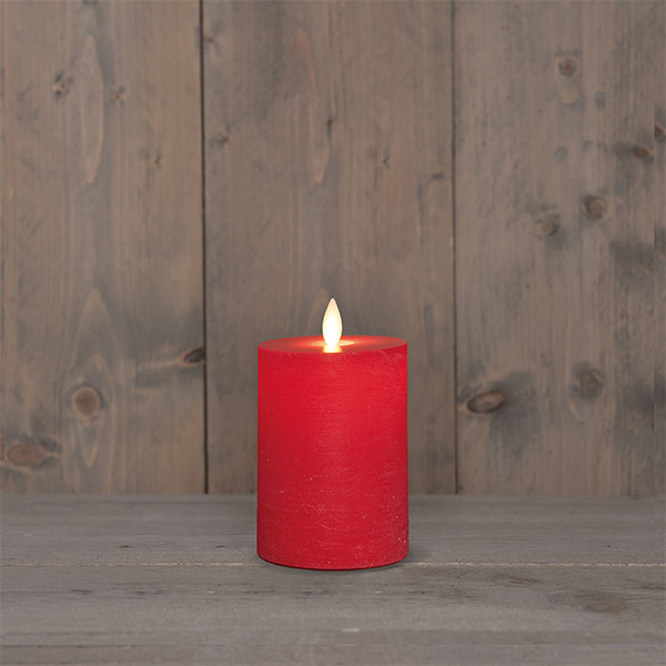 Oplaadbare led kaars 7,5 x 10 cm | Rood | Bewegende vlam LCO00562 - 1