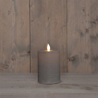 Oplaadbare led kaars 7,5 x 10 cm | Taupe | Bewegende vlam LCO00567