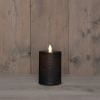 Oplaadbare led kaars 7,5 x 10 cm | Zwart | Bewegende vlam
