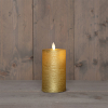 Oplaadbare led kaars 7,5 x 12,5 cm | Goud | Bewegende vlam