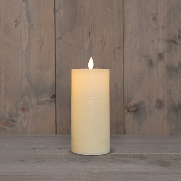 Oplaadbare led kaars 7,5 x 15 cm | Ivoor | Bewegende vlam LCO00559 - 1