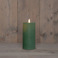 Oplaadbare led kaars 7,5 x 15 cm | Jade Groen | Bewegende vlam LCO00574
