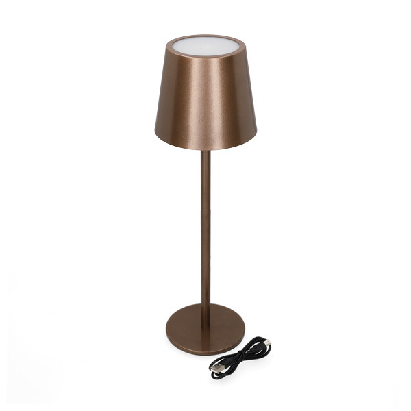Oplaadbare tafellamp | 27.5 cm | 3000-6000K | Dimbaar | IP44 | Brons LCO00489 - 3