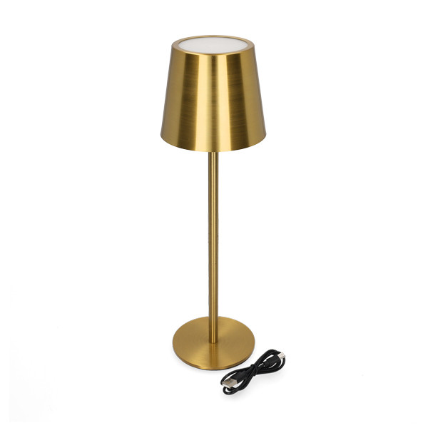 Oplaadbare tafellamp | 27.5 cm | 3000-6000K | Dimbaar | IP44 | Goud LCO00490 - 3