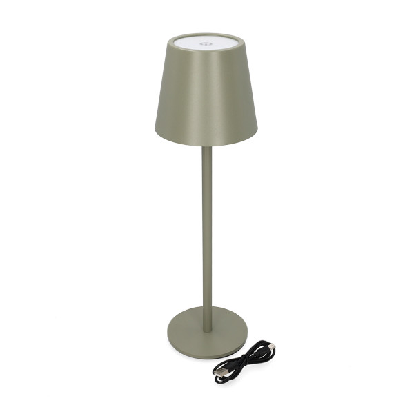 Oplaadbare tafellamp | 27.5 cm | 3000-6000K | Dimbaar | IP44 | Olijfgroen LCO00403 - 3