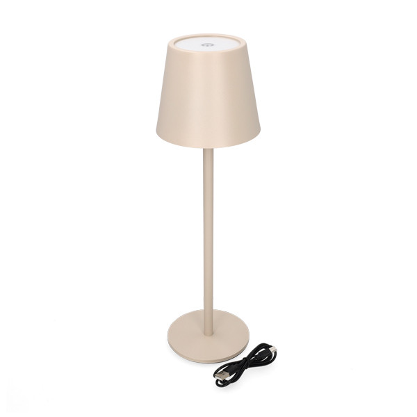 Oplaadbare tafellamp | 27.5 cm | 3000-6000K | Dimbaar | IP44 | Zandkleur LCO00402 - 3