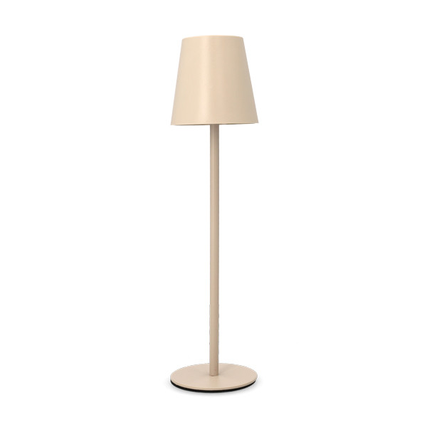 Oplaadbare tafellamp | 27.5 cm | 3000-6000K | Dimbaar | IP44 | Zandkleur LCO00617 - 1