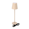 Oplaadbare tafellamp | 27.5 cm | 3000-6000K | Dimbaar | IP44 | Zandkleur LCO00617 - 3