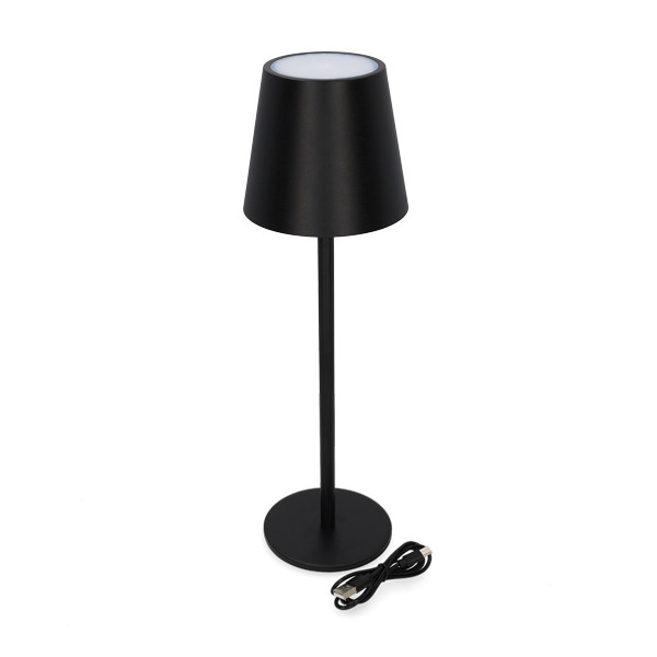 Oplaadbare tafellamp | 27.5 cm | 3000-6000K | Dimbaar | IP44 | Zwart LCO00397 - 3