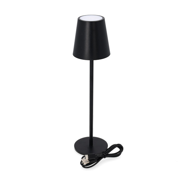 Oplaadbare tafellamp | 27.5 cm | 3000-6000K | Dimbaar | IP44 | Zwart LCO00614 - 3