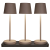 Oplaadbare tafellamp | 27.5 cm | 3000-6000K | Incl. oplaadstation | IP44 | 3 stuks | Taupe LCO00633 - 1