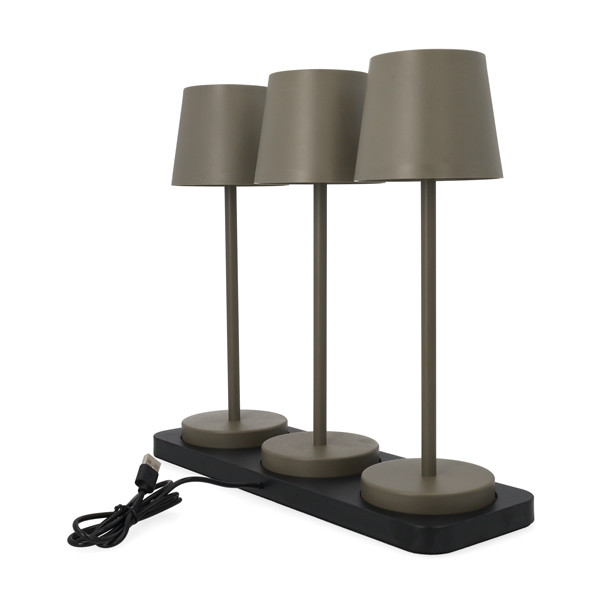 Oplaadbare tafellamp | 27.5 cm | 3000-6000K | Incl. oplaadstation | IP44 | 3 stuks | Terra LCO00636 - 3