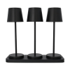 Oplaadbare tafellamp | 27.5 cm | 3000-6000K | Incl. oplaadstation | IP44 | 3 stuks | Zwart LCO00631 - 1