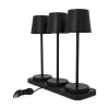 Oplaadbare tafellamp | 27.5 cm | 3000-6000K | Incl. oplaadstation | IP44 | 3 stuks | Zwart LCO00631 - 3