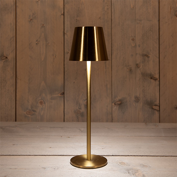 Oplaadbare tafellamp | 36.5 cm | 3000-6000K | Dimbaar | IP44 | Goud LCO00486 - 1