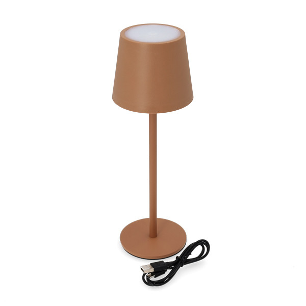 Oplaadbare tafellamp | 36.5 cm | 3000-6000K | Dimbaar | IP44 | Terracotta LCO00607 - 3