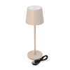Oplaadbare tafellamp | 36.5 cm | 3000-6000K | Dimbaar | IP44 | Zandkleur LCO00409 - 3