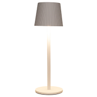 Oplaadbare tafellamp | Ribbel | 27.5 cm | 3000-6000K | Dimbaar | IP44 | Mat Wit LCO00609