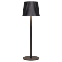 Oplaadbare tafellamp | Ribbel | 27.5 cm | 3000-6000K | Dimbaar | IP44 | Mat Zwart LCO00608