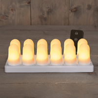 Oplaadbare vlamverlichting | 6,8 x 5 cm | | Wit | 12 stuks LCO00856