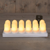 Oplaadbare vlamverlichting | 6,8 x 5 cm | | Wit | 12 stuks LCO00856 - 1