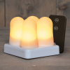 Oplaadbare vlamverlichting | 6,8 x 5 cm | | Wit | 4 stuks LCO00855 - 1