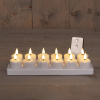 Oplaadbare waxinelichtjes 3.8 x 5 cm | Wit | 3D vlam | Startset | 12 stuks