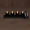 Oplaadbare waxinelichtjes 3,8 x 6 cm | Zwart | Bewegende vlam | Startset | 4 stuks