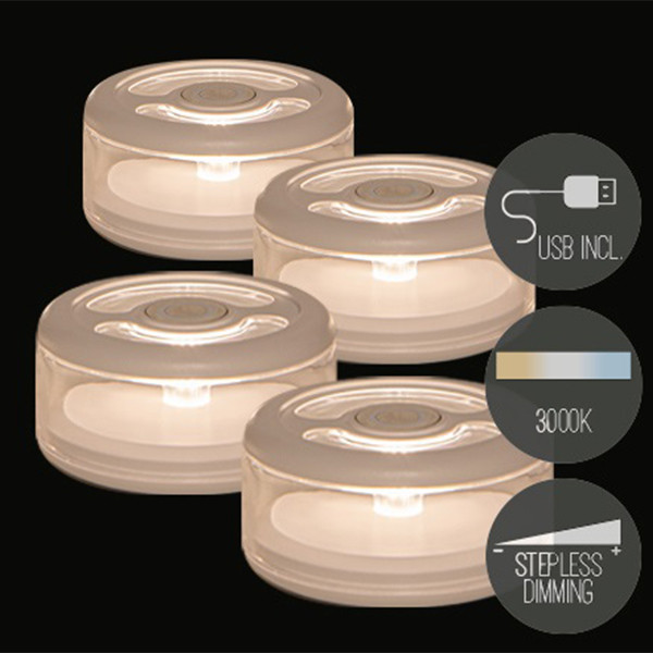 Oplaasbare disc | 7.5 x 3.5 cm | 3000-6000K | Dimbaar | IP20 | Wit | 4 stuks LCO00672 - 1