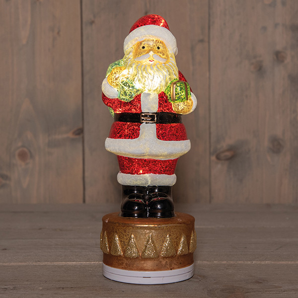 Sfeerlamp | Kerstman | Draaiend, op voet, USB-C | 10,5 x 9,5 x 26 cm | Rood/Wit LCO00711 - 1
