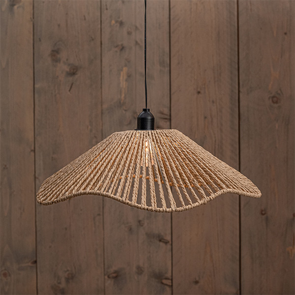 Anna Collection Solar Hanglamp | Naturel | 39 x 12 cm | 3 meter snoer met clip | IP44  LCO00457 - 1