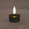 Solar waxinelichtjes voor buiten | 3 stuks | 3D vlam | Olijfgroen LCO00641 - 2
