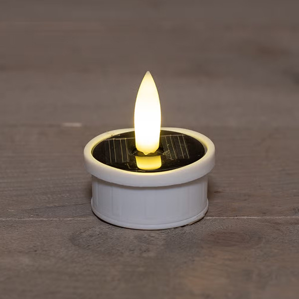 Solar waxinelichtjes voor buiten | 3 stuks | 3D vlam | Wit LCO00638 - 2