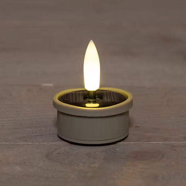 Solar waxinelichtjes voor buiten | 3 stuks | 3D vlam | Zand LCO00640 - 2