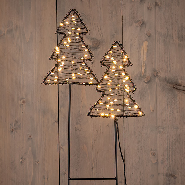 Tuinsteker kerst | Kerstbomen | 23 x 63 cm | Extra warm wit | 90 lampjes LCO00759 - 1