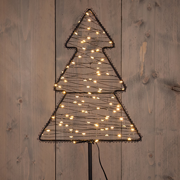 Tuinsteker kerst | Kerstboom | 22 x 89 cm | Extra warm wit | 85 lampjes LCO00760 - 1