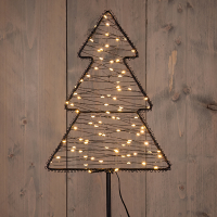 Tuinsteker kerst | Kerstboom | 22 x 89 cm | Extra warm wit | 85 lampjes LCO00760