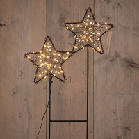 Tuinsteker kerst | Sterren | 25.5 x 63 cm | Extra warm wit | 104 lampjes LCO00757